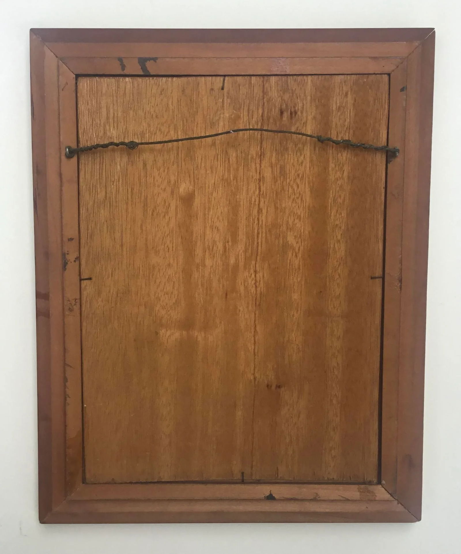 Folk Art Portrait of a Lady With Book, Oil Painting on Wood, Mid 20th Century, Framed - 7