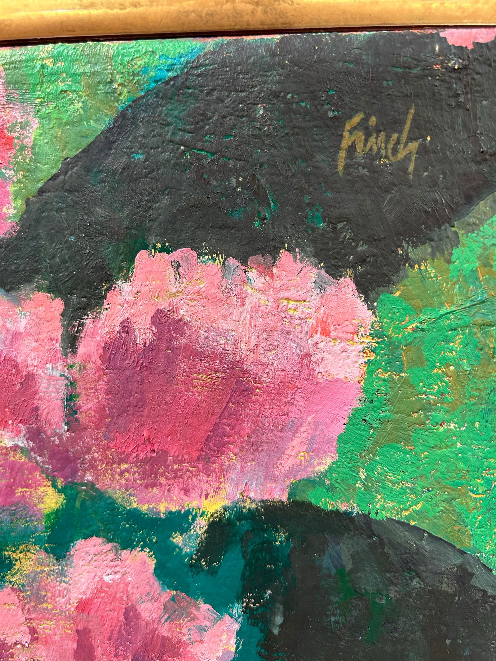 1990s Large Impressionist Oil Painting of Nude Woman and Cat by Robert Finch, Framed - 5