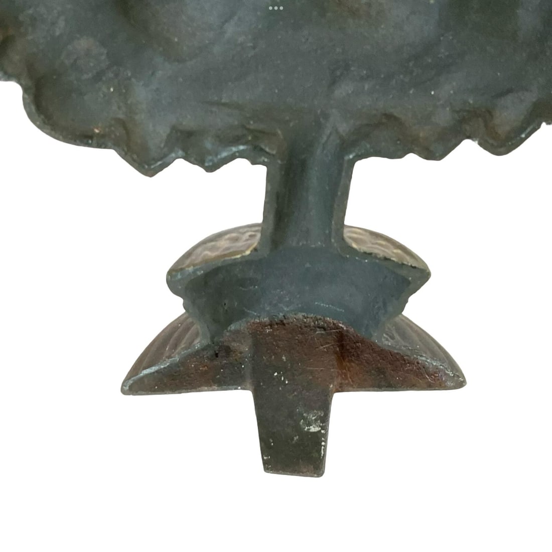 Vintage Fruit Apple Tree Painted French Cast Iron Doorstop - 8