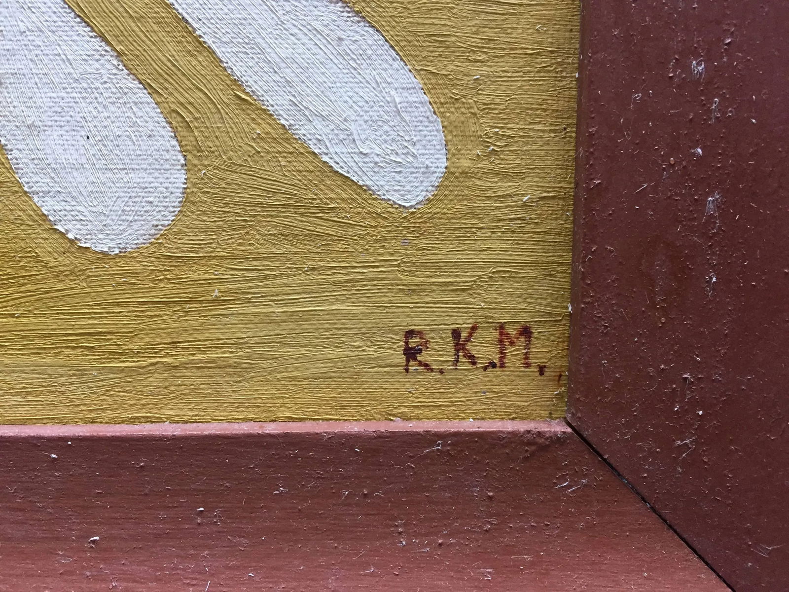 1950s Mid-Century Modern Leaf Acrylic Painting - 6