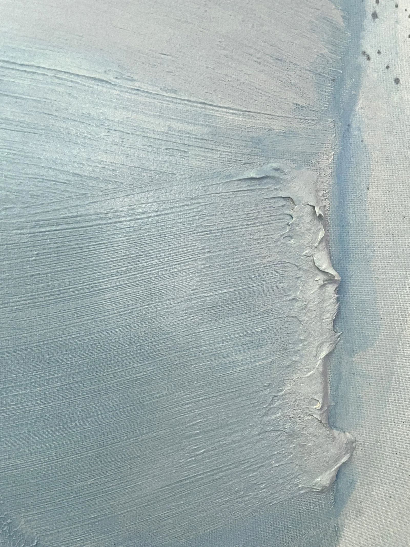 "Raku No02" "Raku No01" Dimensional Texture Abstract Painting in Atmospheric Sky Blue and Periwinkle - 6