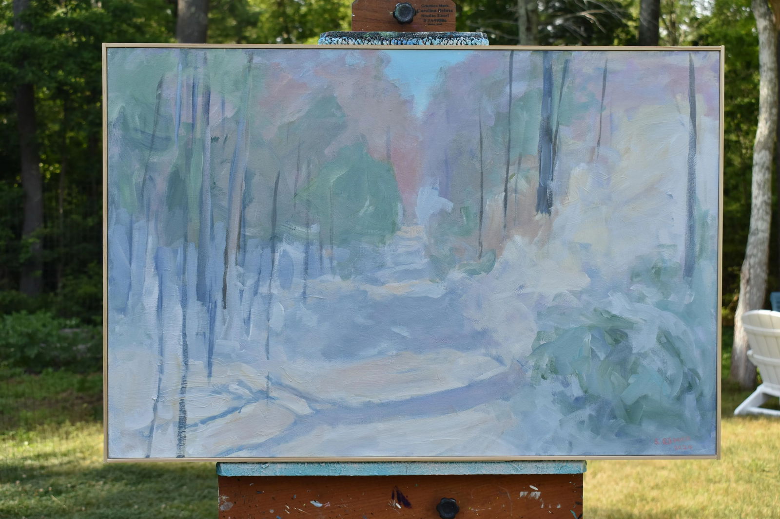 Winter Wonderland, by Stephen Remick. Contemporary Loose and Airy Acrylic Landscape Painting, - 3