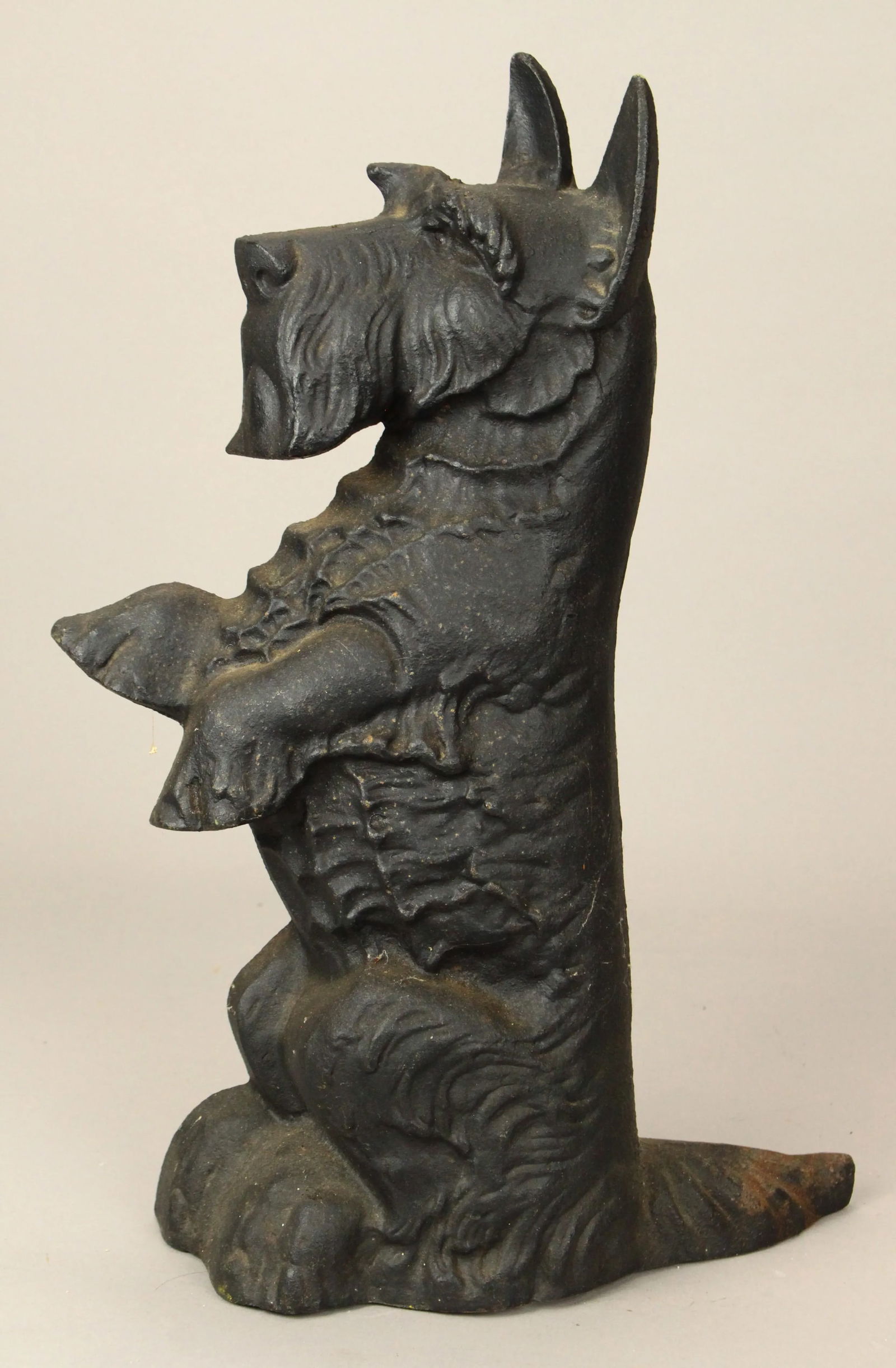 Early-Mid. 20th Century Cast Iron Door Stop Seating Scottish Terrier Dog - 2