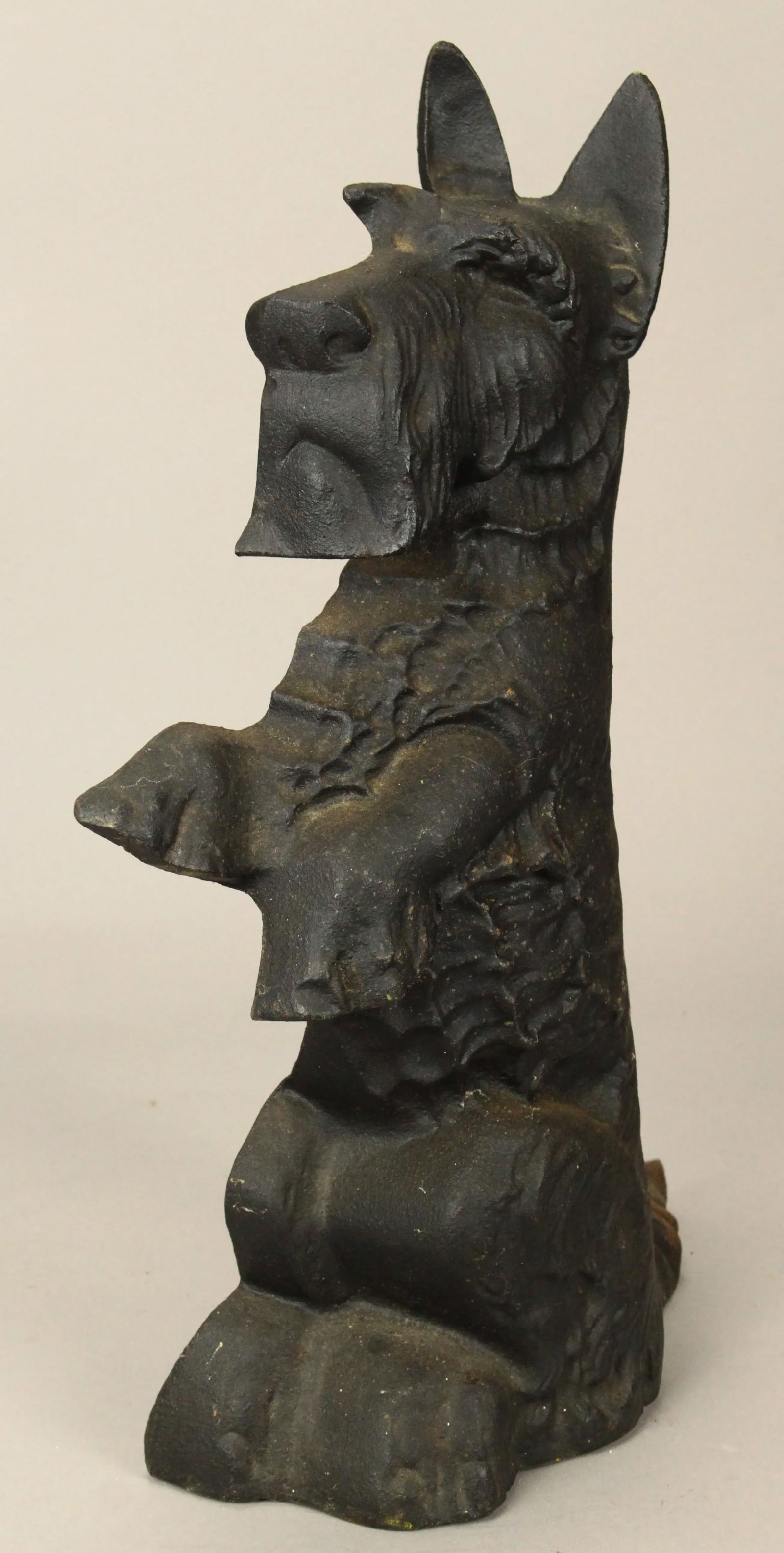 Early-Mid. 20th Century Cast Iron Door Stop Seating Scottish Terrier Dog - 3