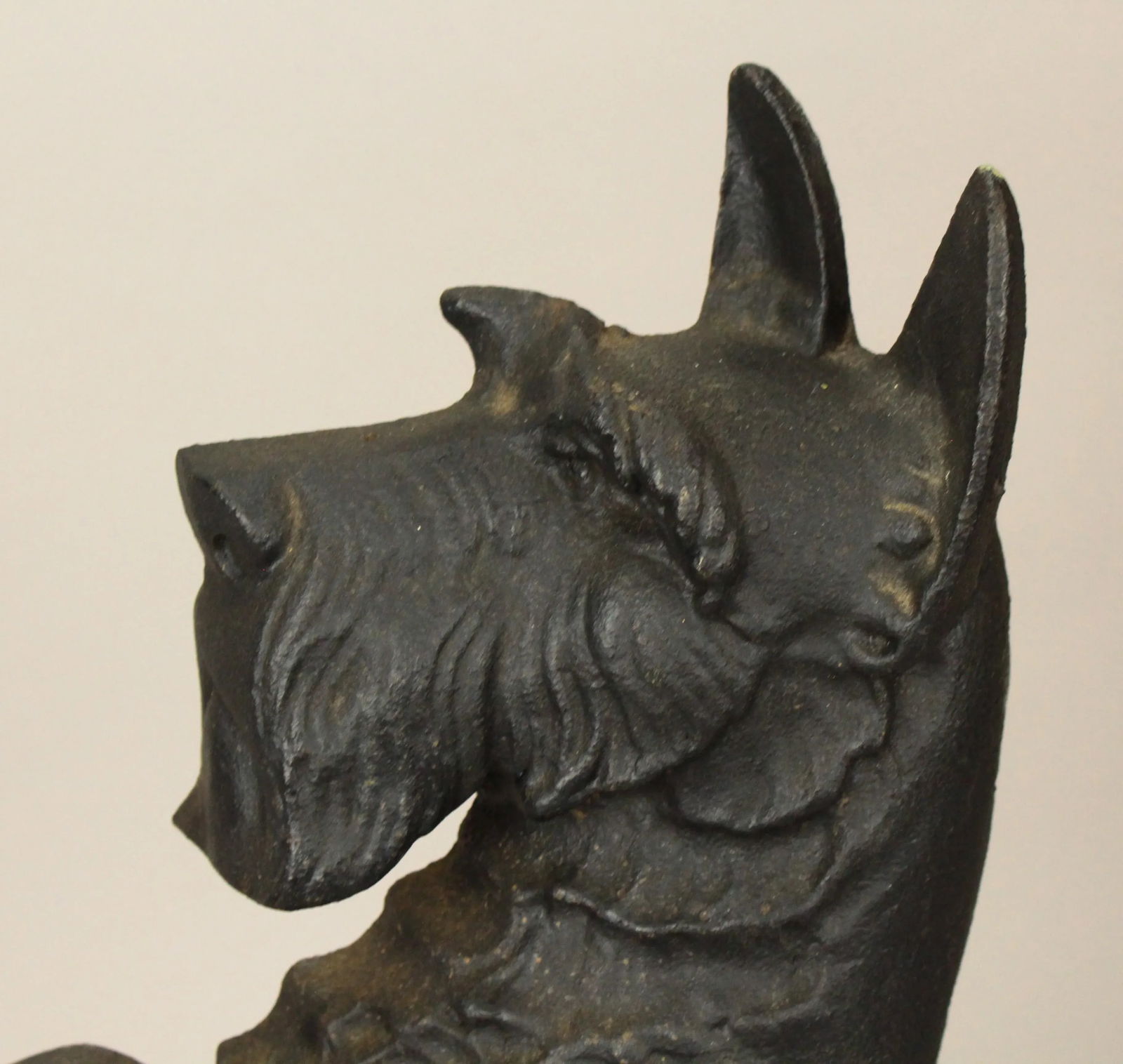 Early-Mid. 20th Century Cast Iron Door Stop Seating Scottish Terrier Dog - 4