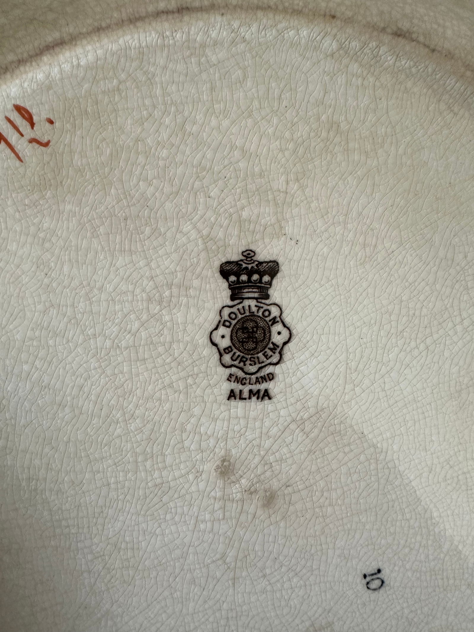 Antique Victorian Doulton's Burslem "Alma" Pattern Dinner Plate - 3