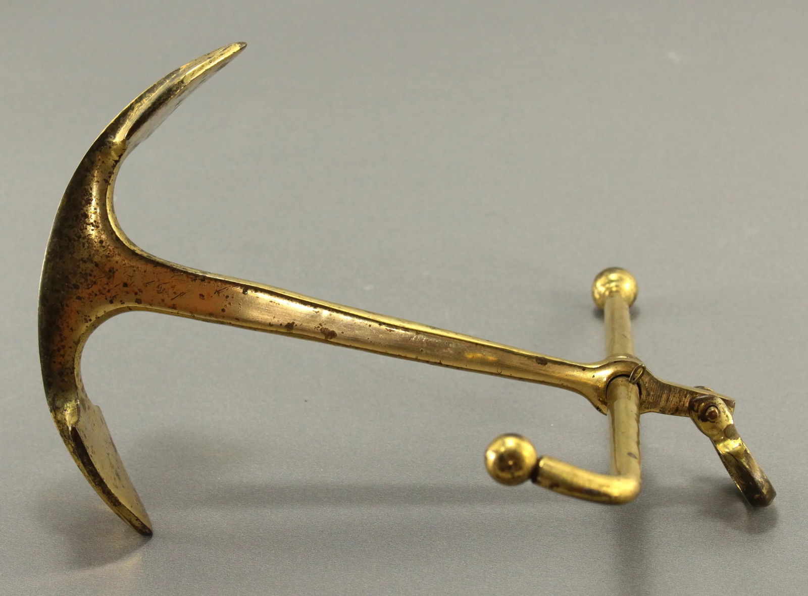 Early 20th Century Brass Diminutive Admiralty Anchor Memento Nautical Keepsake - 2