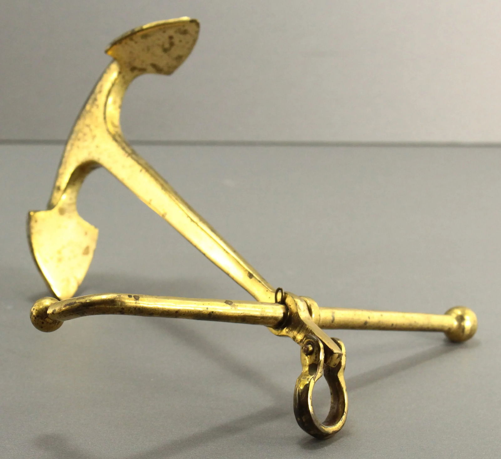 Early 20th Century Brass Diminutive Admiralty Anchor Memento Nautical Keepsake - 3