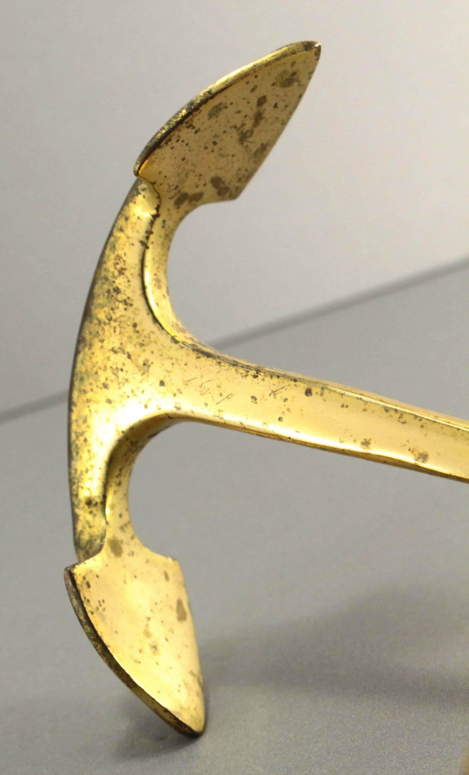 Early 20th Century Brass Diminutive Admiralty Anchor Memento Nautical Keepsake - 5