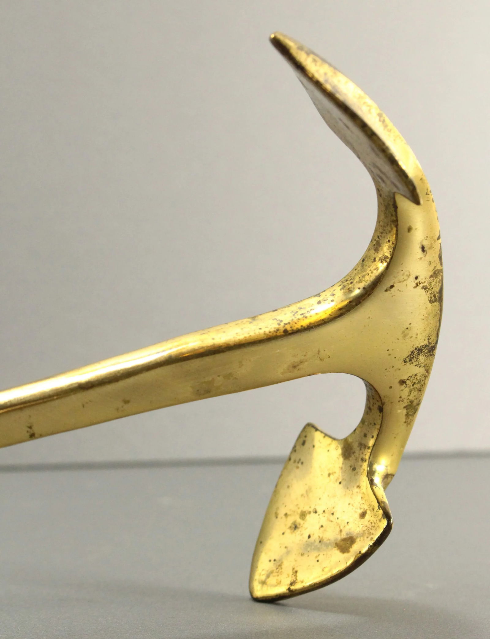 Early 20th Century Brass Diminutive Admiralty Anchor Memento Nautical Keepsake - 8