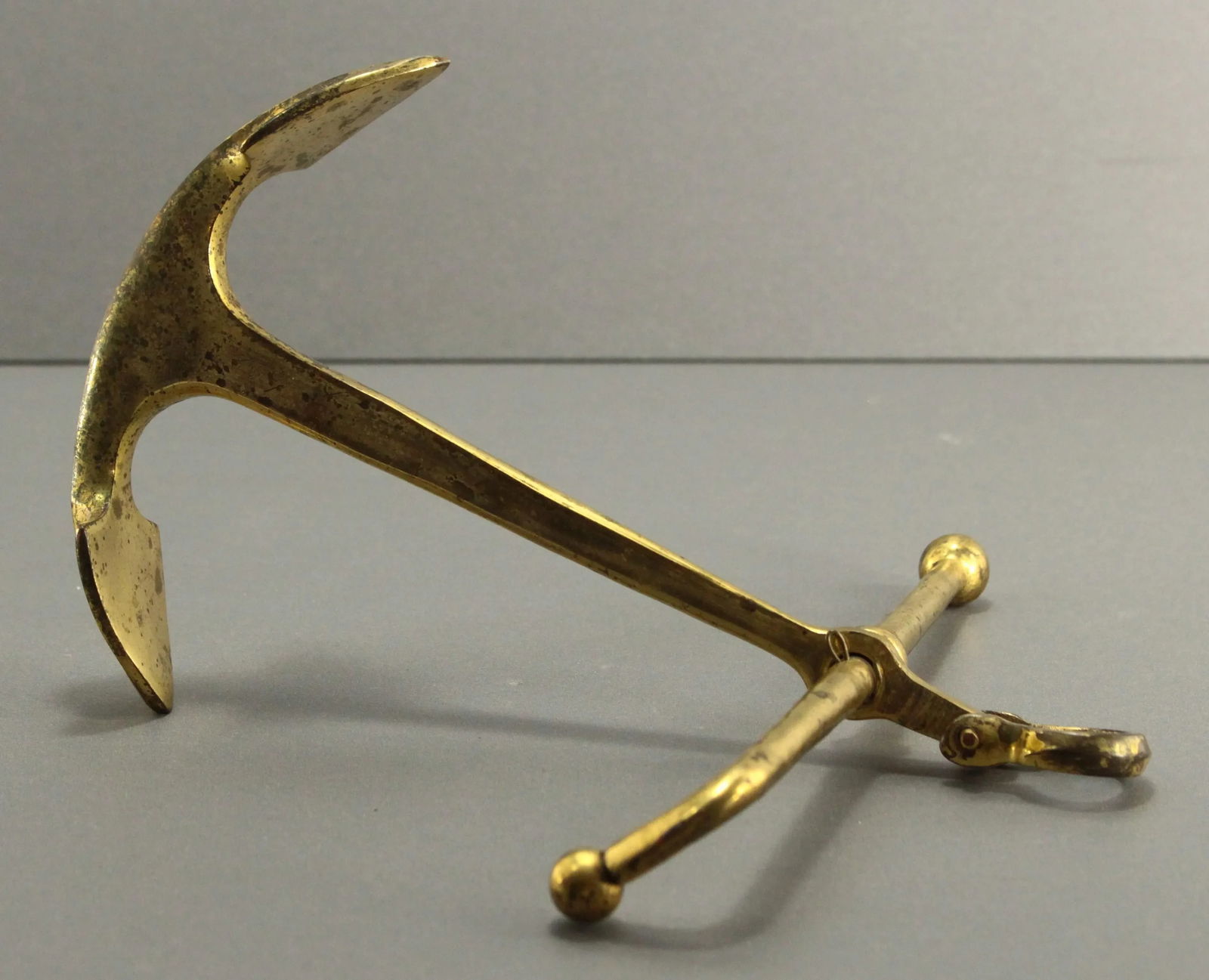 Early 20th Century Brass Diminutive Admiralty Anchor Memento Nautical Keepsake - 9