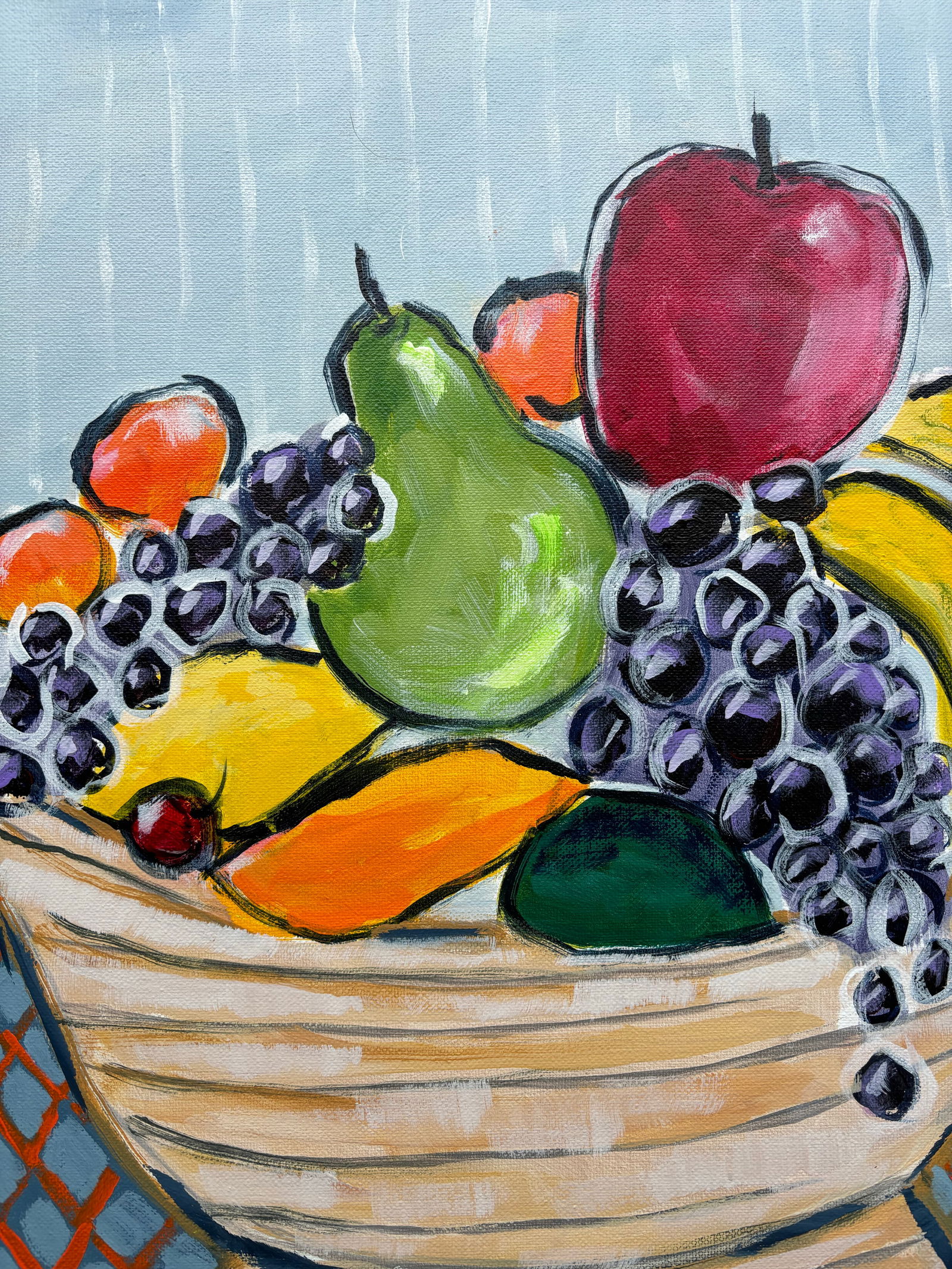 "Fruit Bowl"? Original Contemporary Acrylic Still Life Painting by Linda McDonough - 8