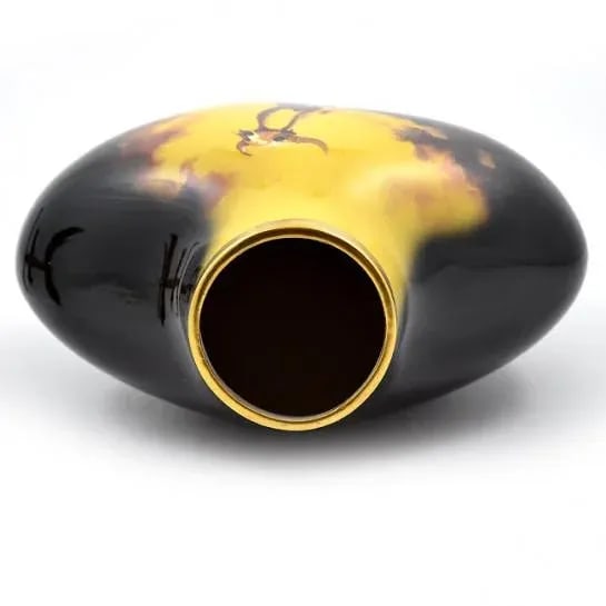 American Porcelain Vase Arrow Shaped, Signed M. Chin - 4