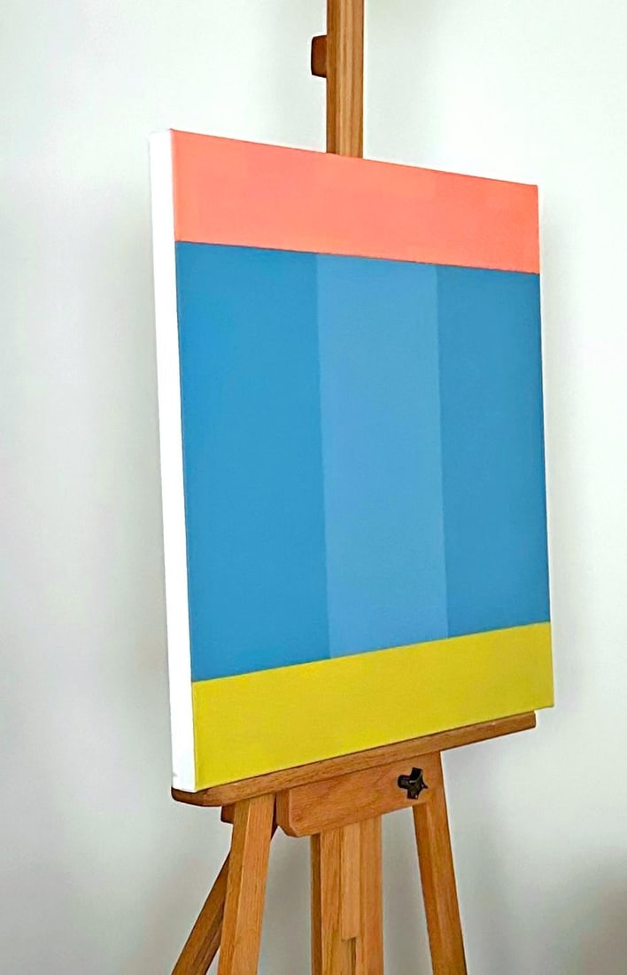 "Consolation" Contemporary Minimalist Geometric Oil Painting by Shyun Song - 2