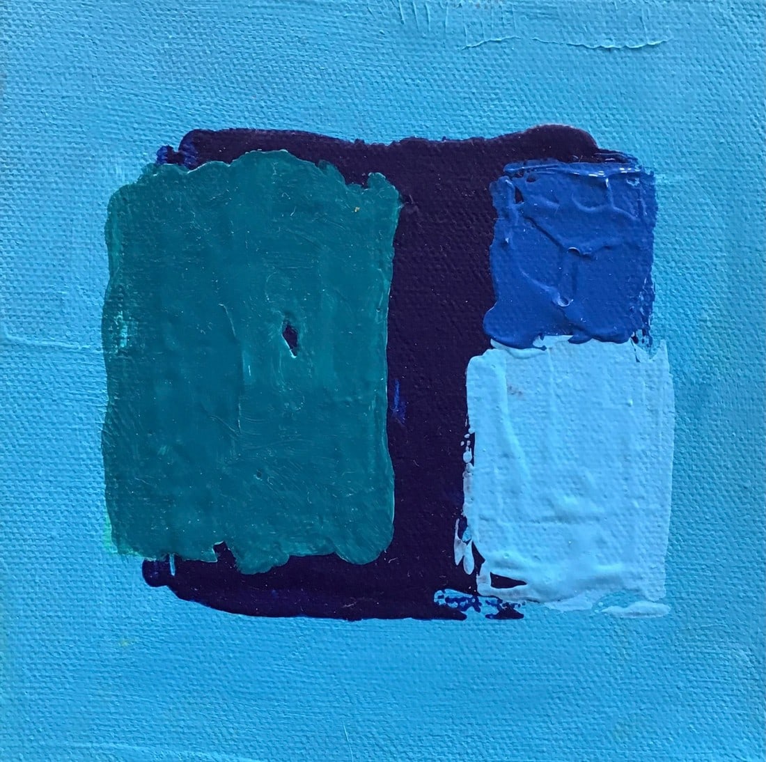 "Blues on Blue"? Color Field Painting on Stretched Canvas by Stephen Stilgenbauer (1 of 3)