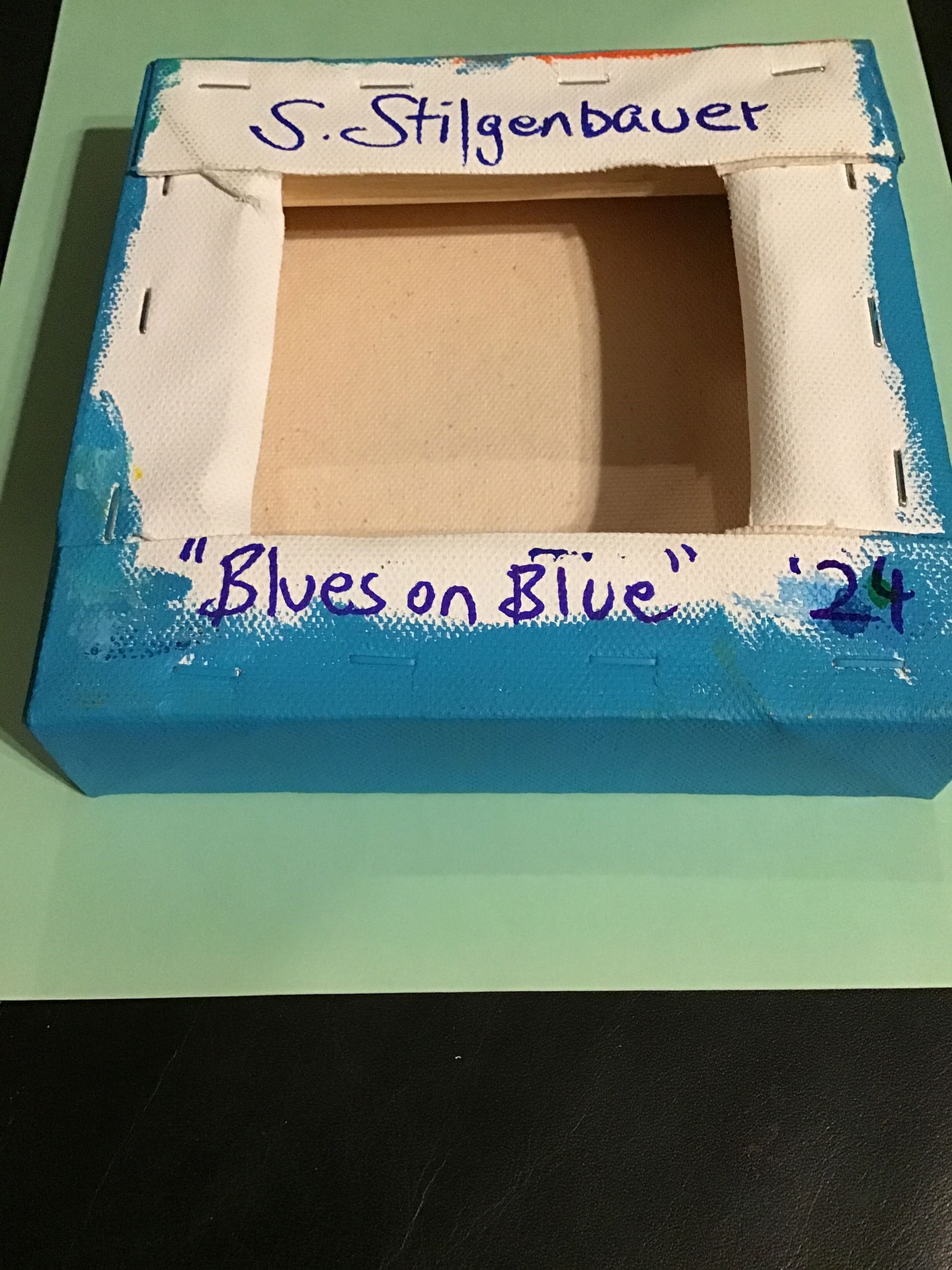 "Blues on Blue"? Color Field Painting on Stretched Canvas by Stephen Stilgenbauer - 2