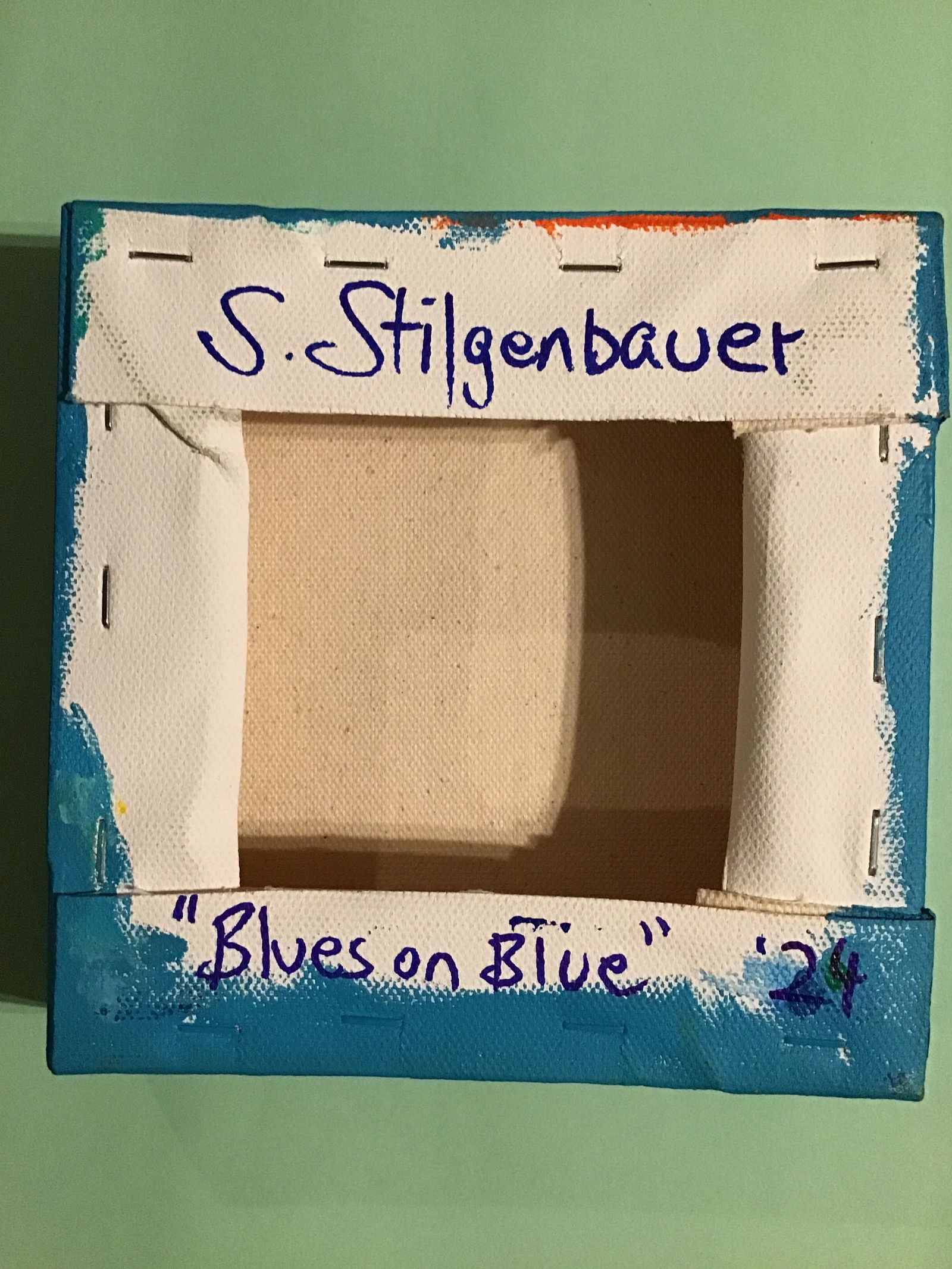 "Blues on Blue"? Color Field Painting on Stretched Canvas by Stephen Stilgenbauer - 3