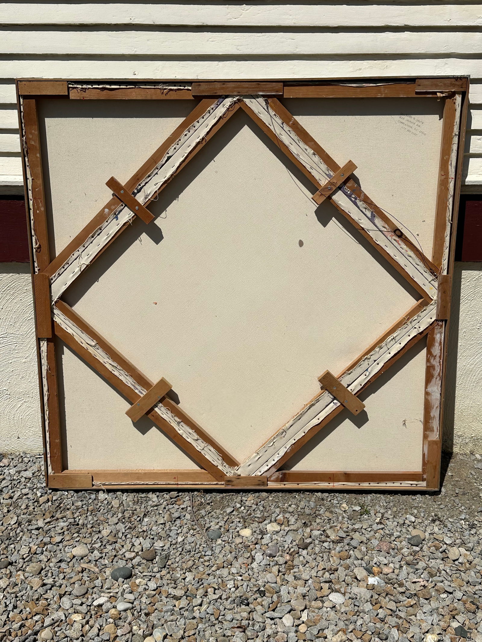 Large Vintage Abstract Painting - 6