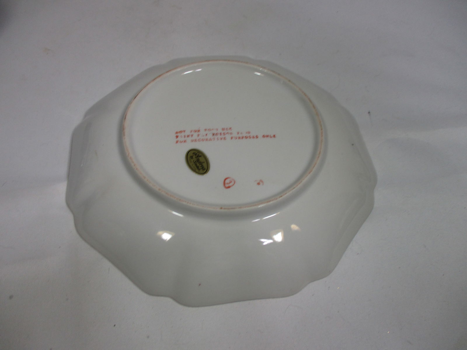 Vintage 1970s Andrea by Sadek Asian Tobacco Leaf Plate - 5