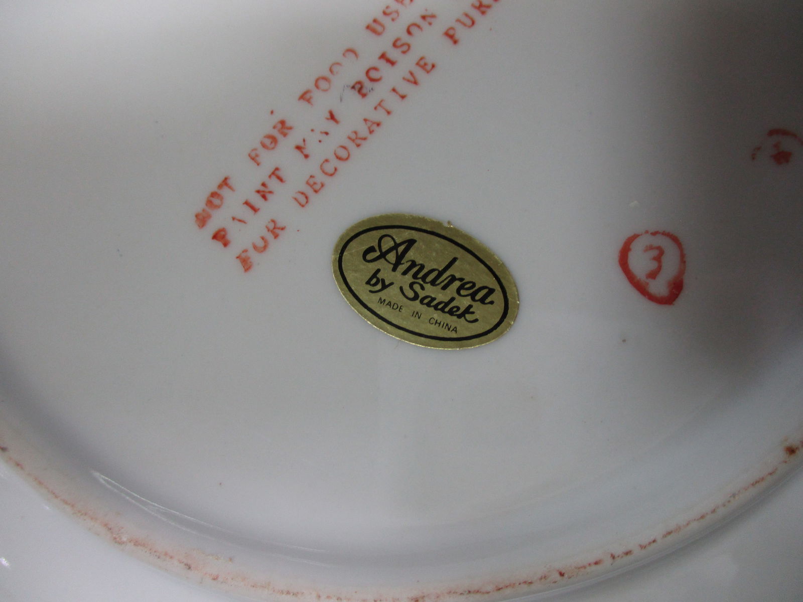 Vintage 1970s Andrea by Sadek Asian Tobacco Leaf Plate - 6