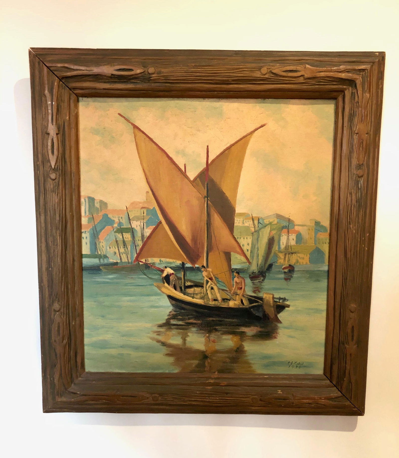 Art Deco Sailing Painting - 12