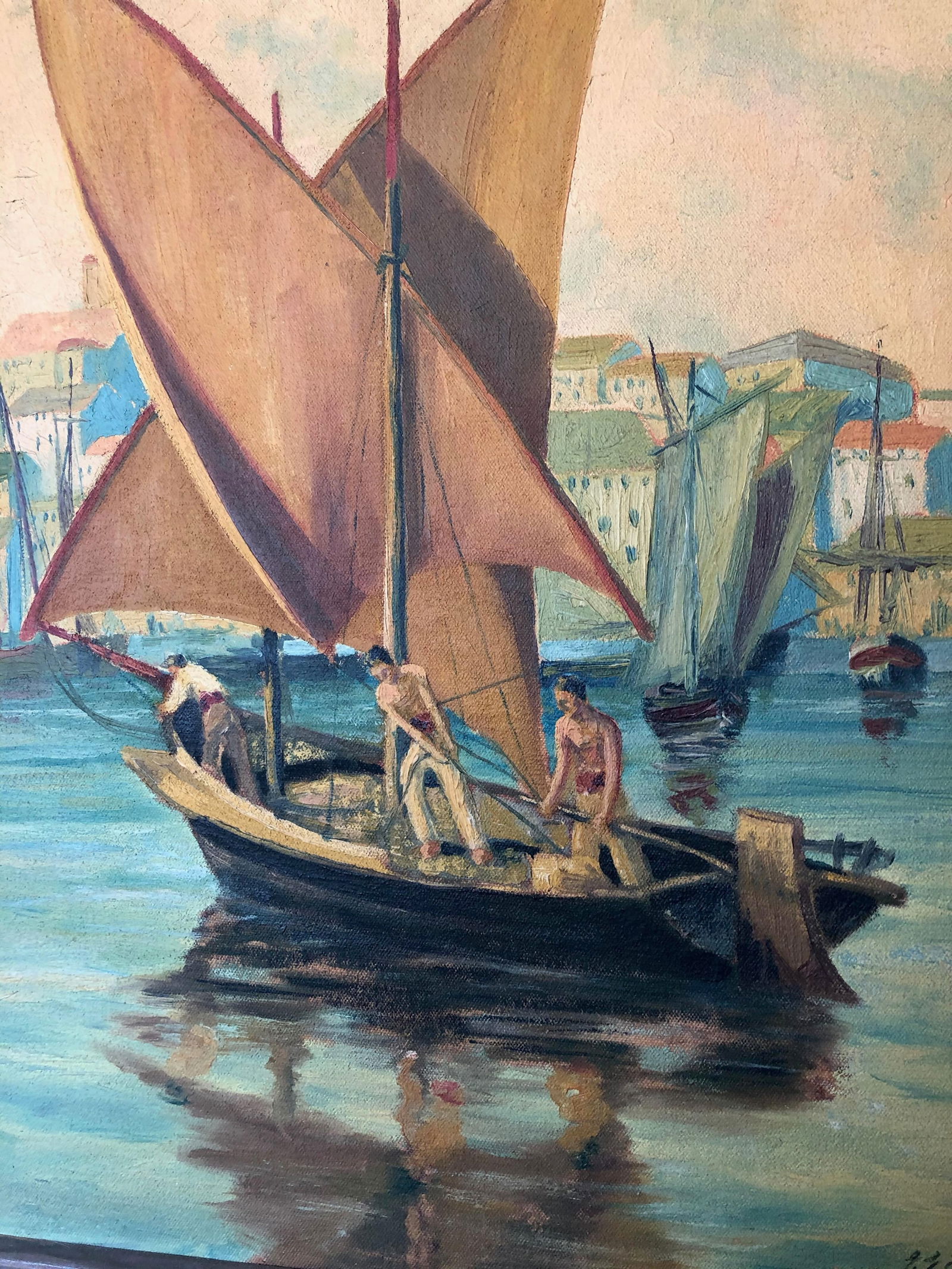 Art Deco Sailing Painting - 2