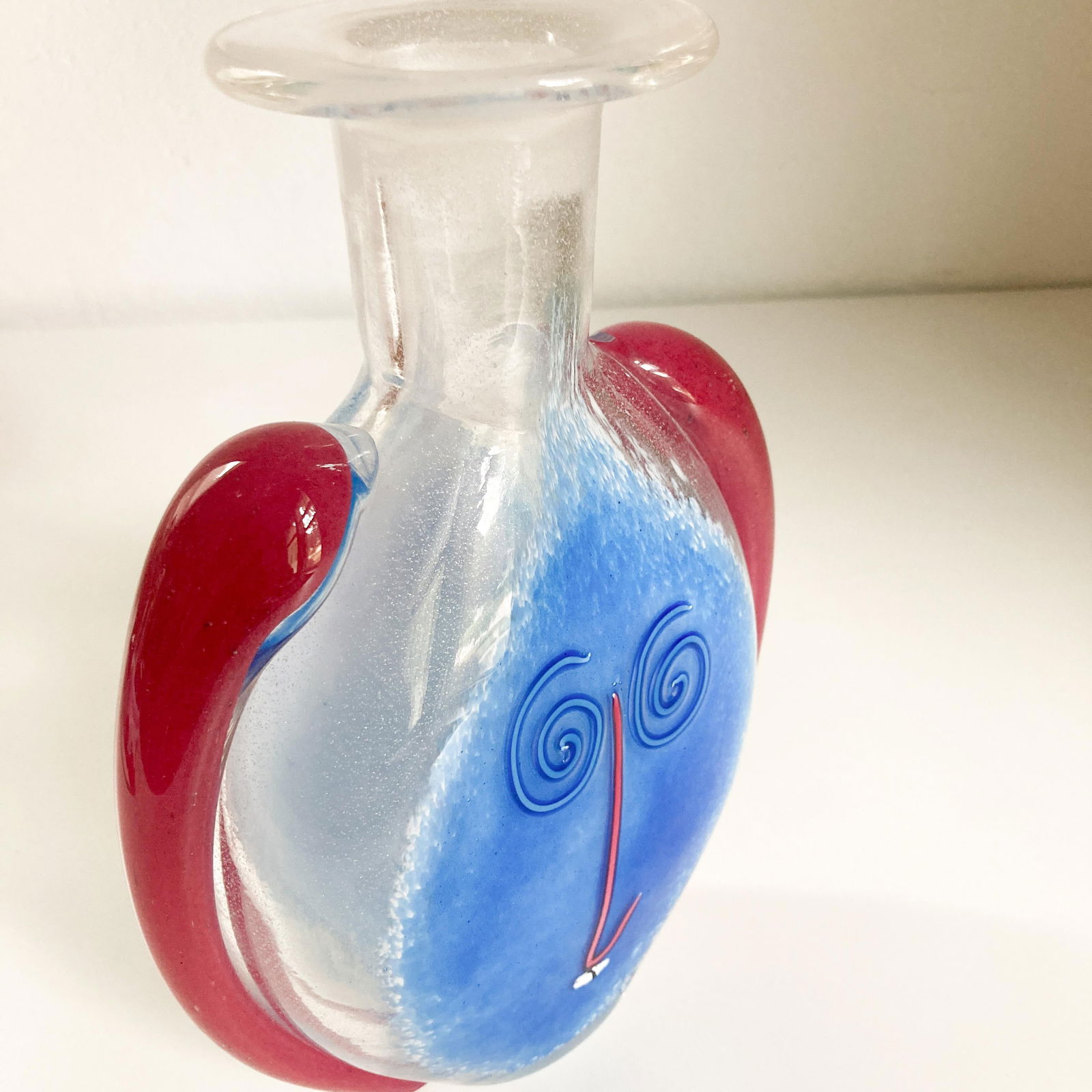 Postmodern Style Fineline Studios by Kerry Feldman Handblown Glass Decanter 1993 - 4