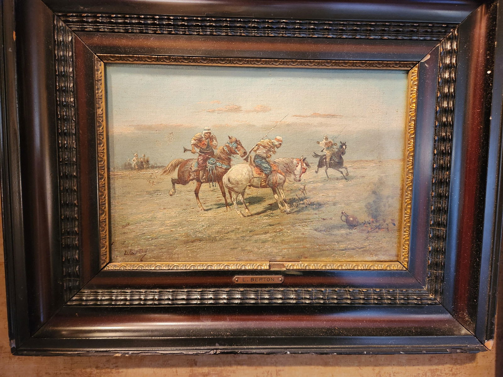 19th Century Orientalist French Oil on Canvas, Framed - 2