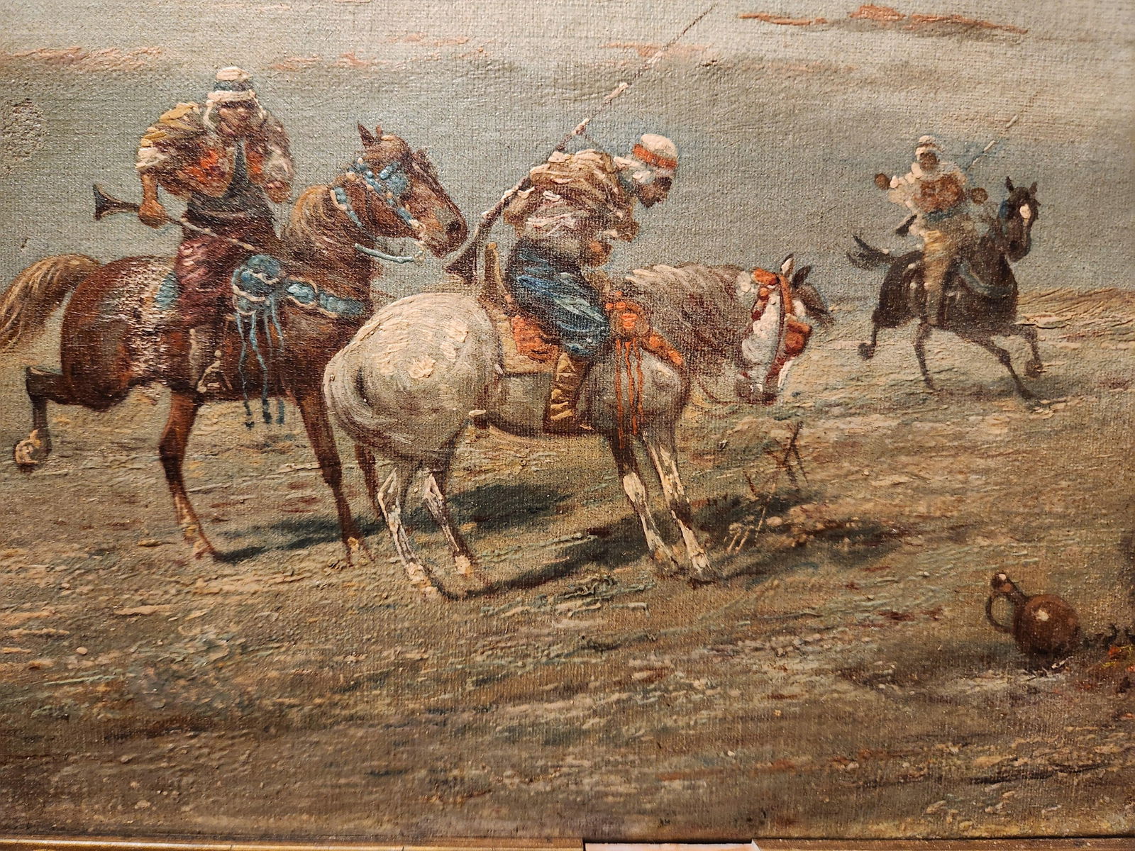 19th Century Orientalist French Oil on Canvas, Framed - 6