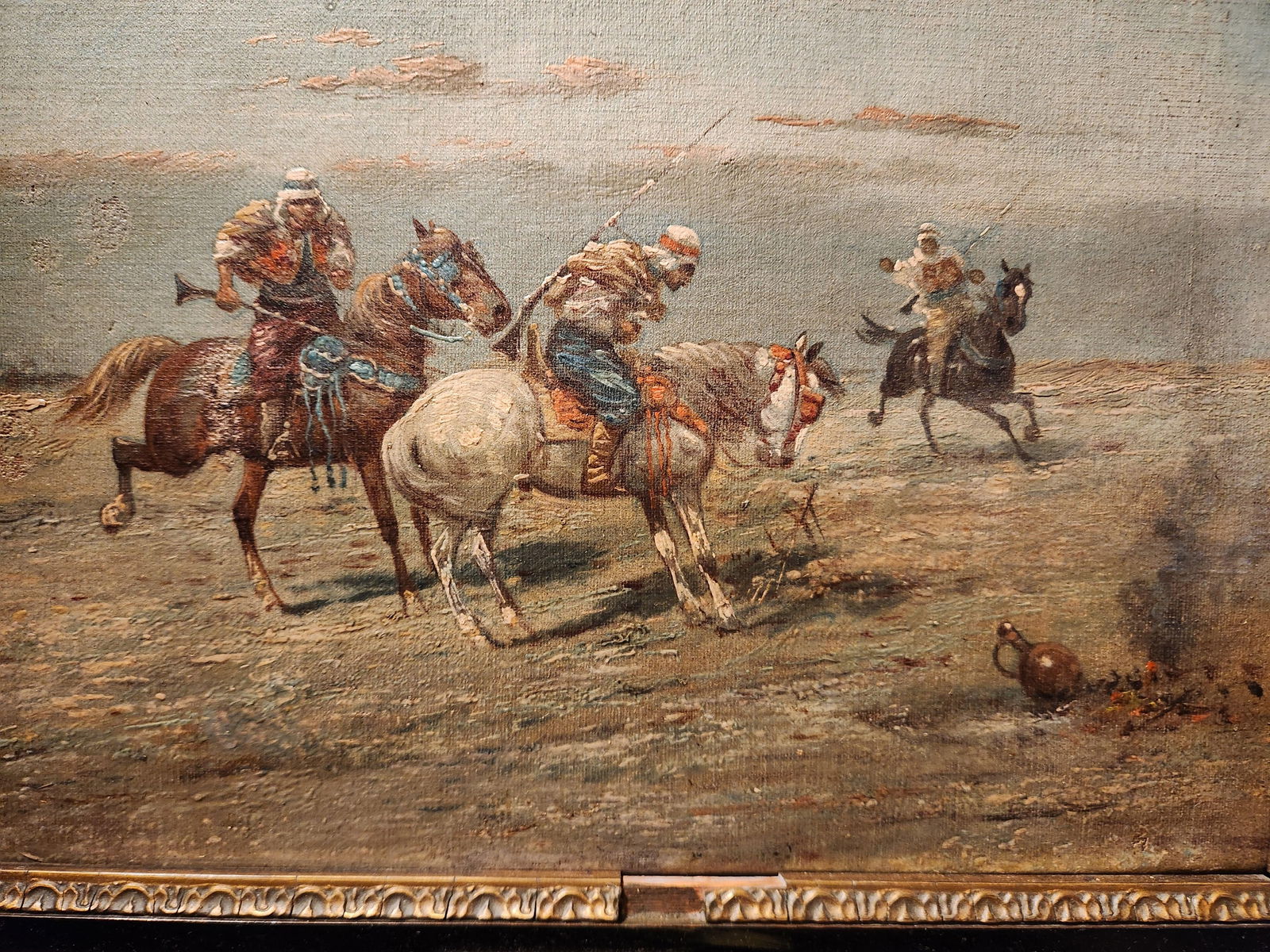 19th Century Orientalist French Oil on Canvas, Framed - 7