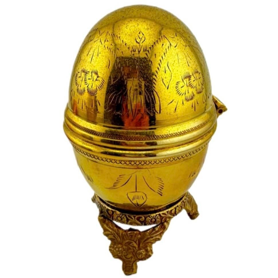 Vintage Brass Egg Boxes - Set of 3 - 7