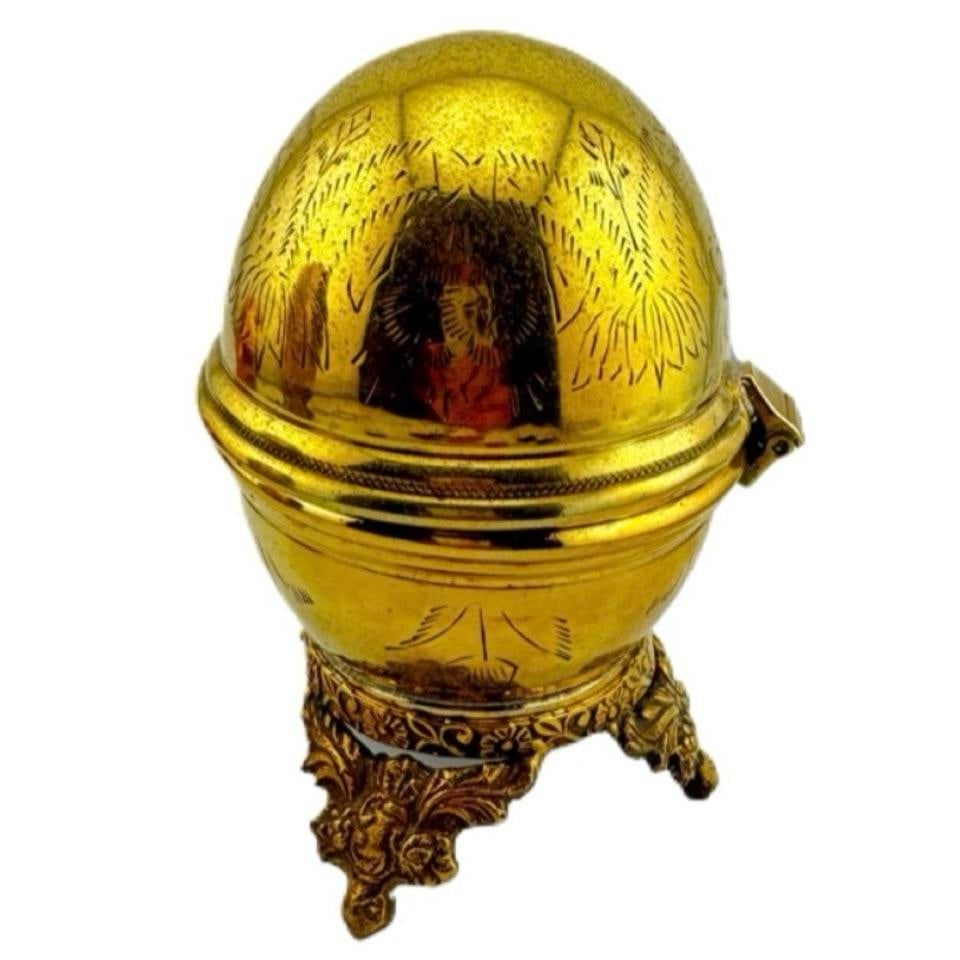 Vintage Brass Egg Boxes - Set of 3 - 8