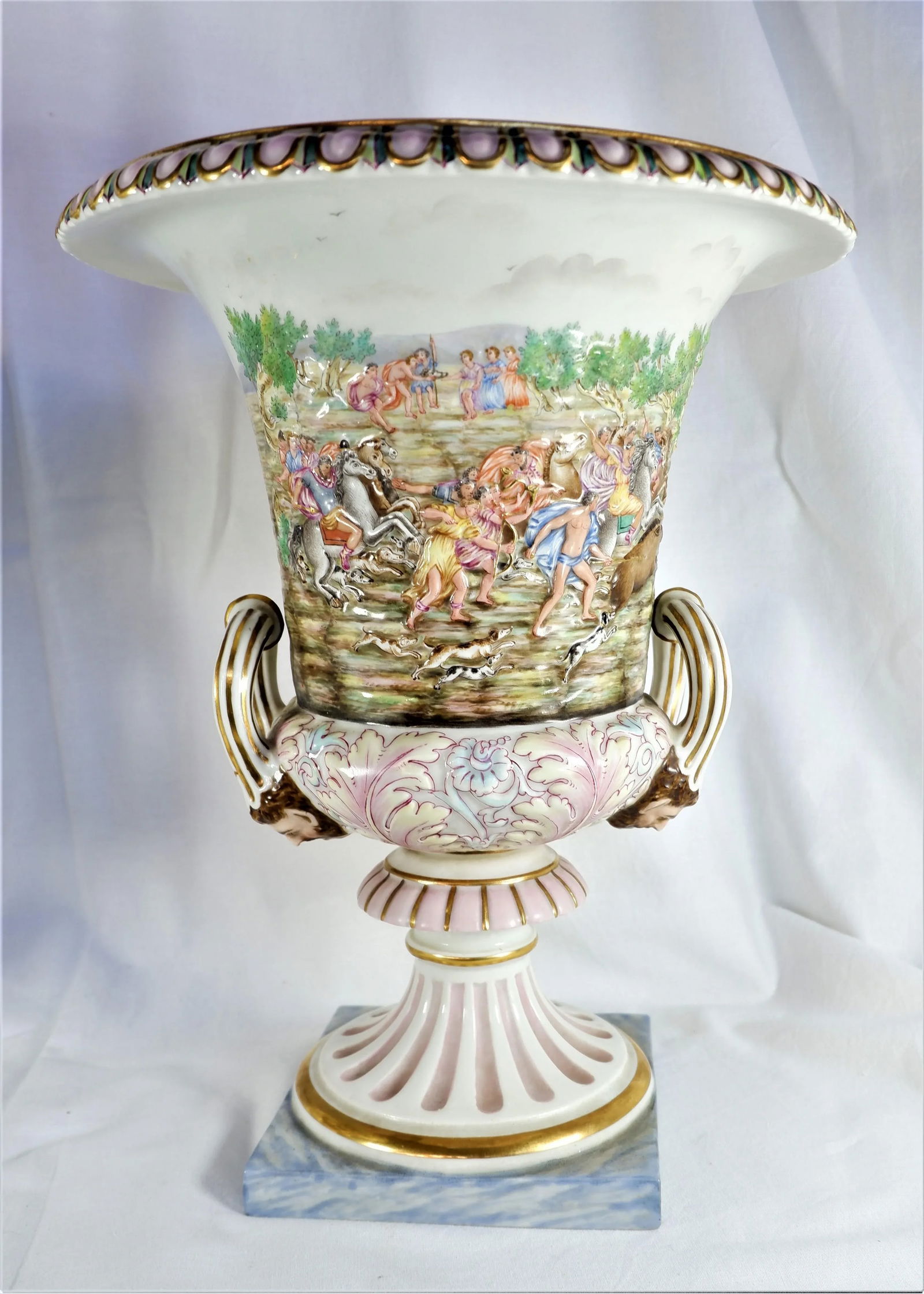 Mid 19th Century Antique Ginori Capodimonte Urns - a Pair - 6