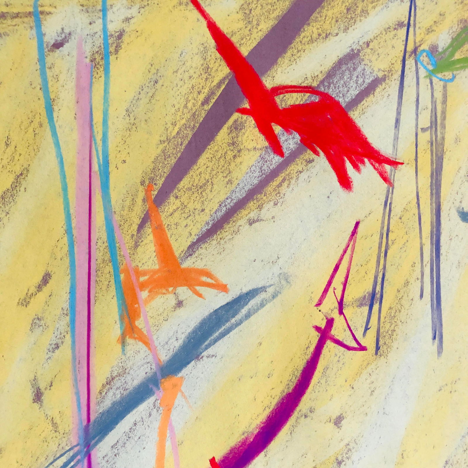 "Yellow Catch"? Original Pastel by Erik Sulander 24x24 - 3