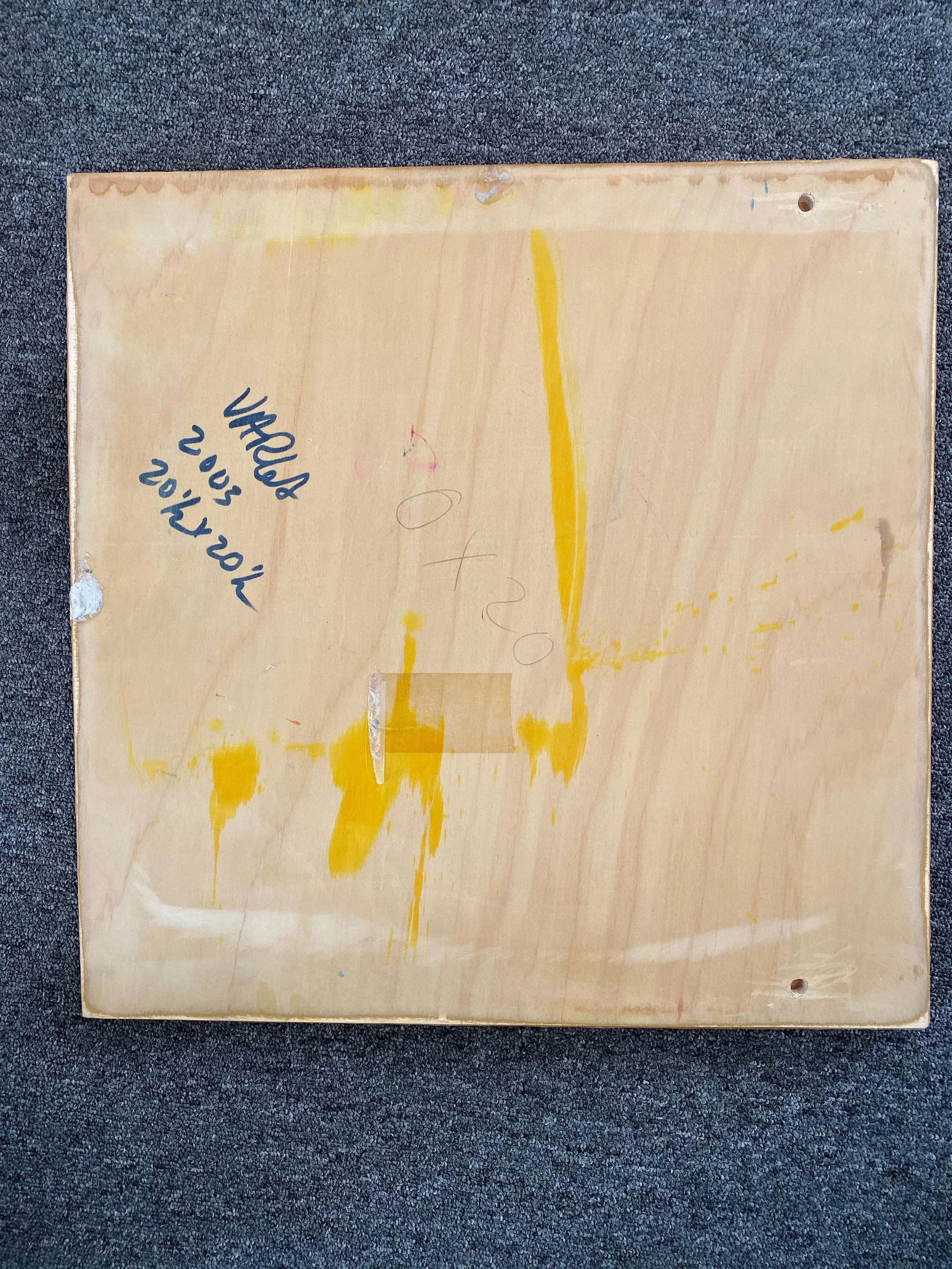 Original Orange Resin Paintings on Board by Varga, 2003 - Set of 6 - 7