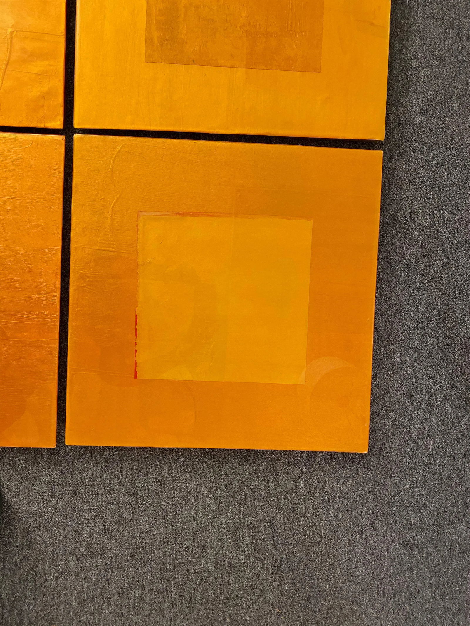 Original Orange Resin Paintings on Board by Varga, 2003 - Set of 6 - 8