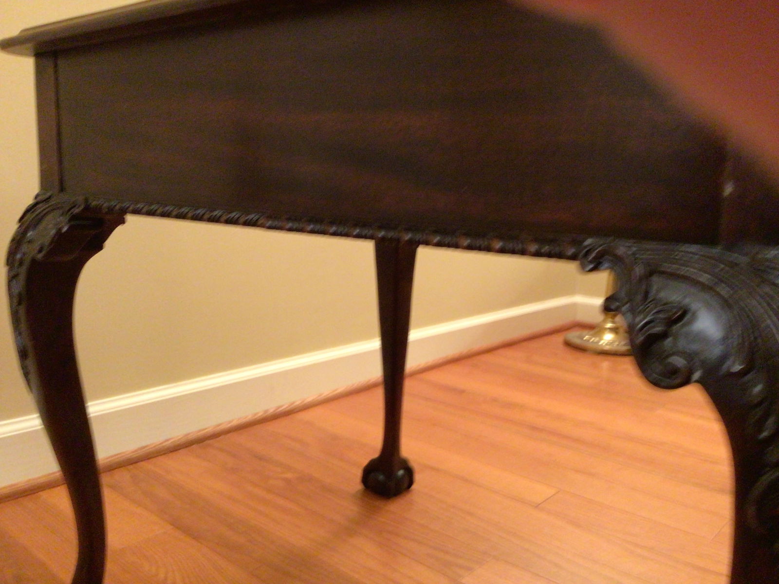 1990s Stickley Mahogany Ball and Claw End Table - 8