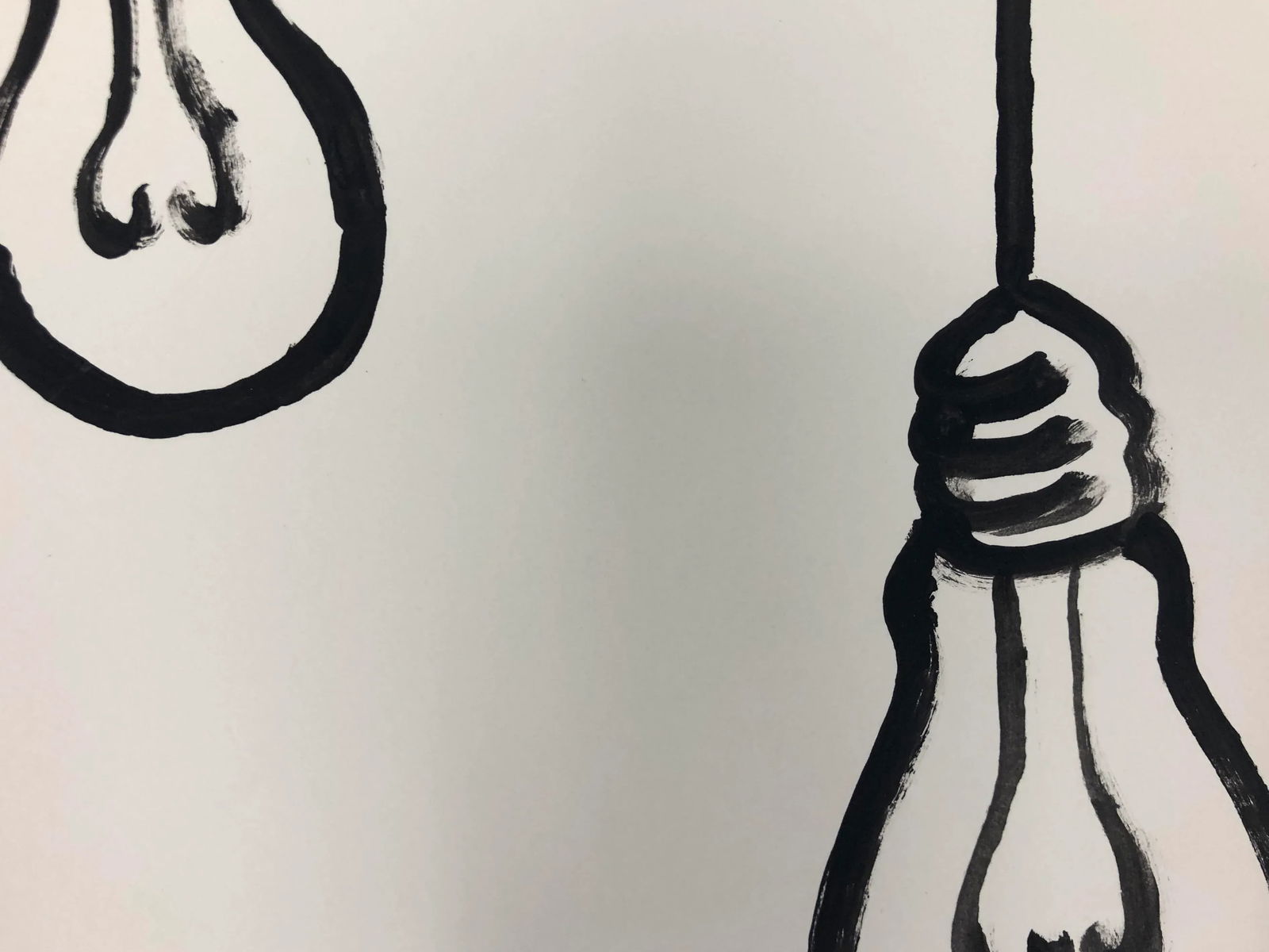 Modern Signed Original Painting on Paper - 2