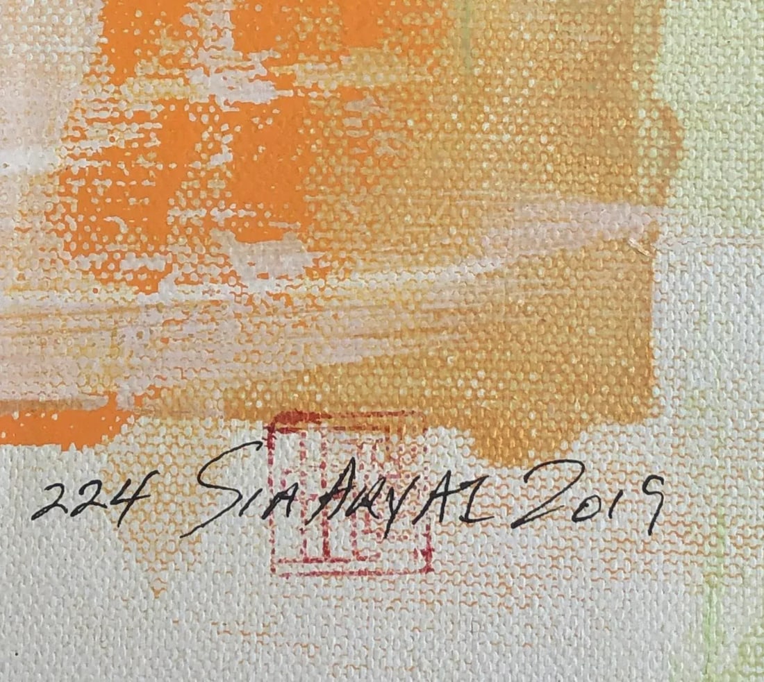 Abstract Static 224 Shades of Orange Painting - 4