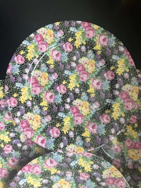 Late 20th Century Fitz and Floyd "Mille Fleurs" Salad Plates- Set of 10 - 2