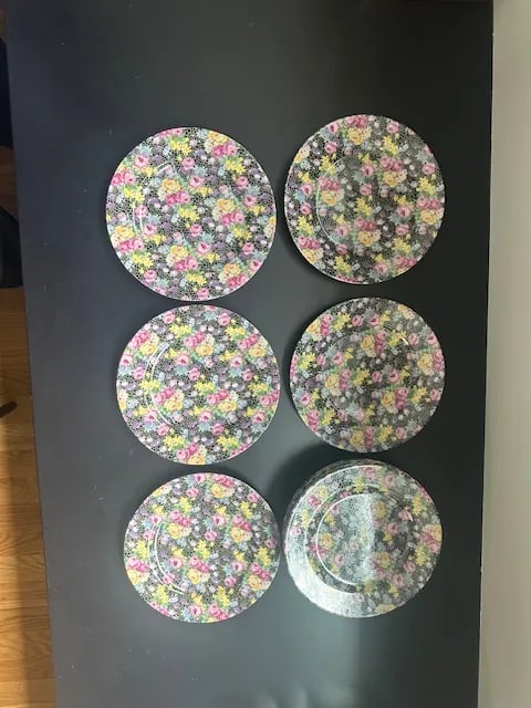 Late 20th Century Fitz and Floyd "Mille Fleurs" Salad Plates- Set of 10 - 5