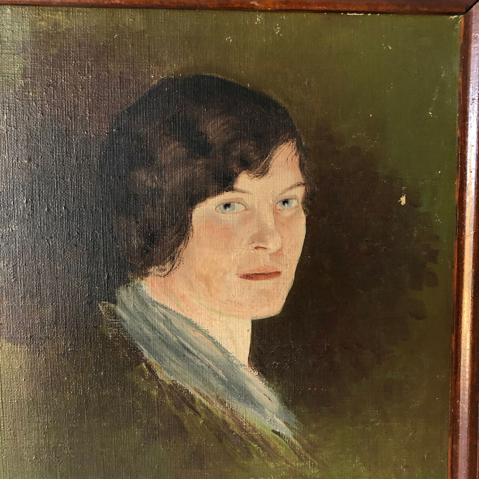 Pre-War Portrait O/C Signed Higgins 1925 Woman - 3