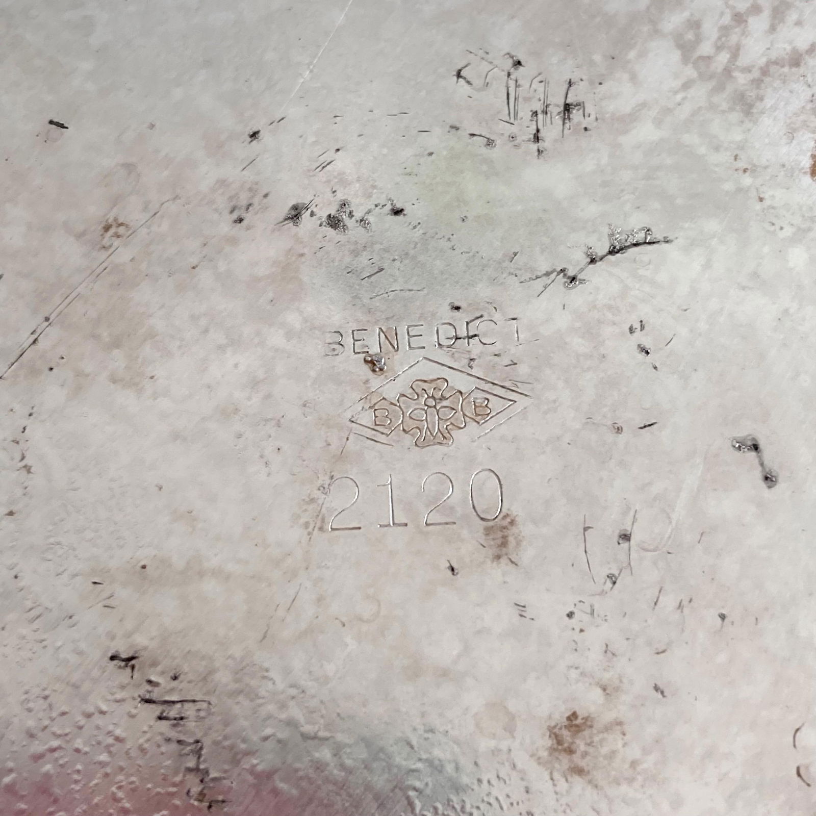 Circa 1900, Benedict Silver Plate Candlesticks, Set of 2, Edwardian Period, Floral Swag Scrollwork D - 2