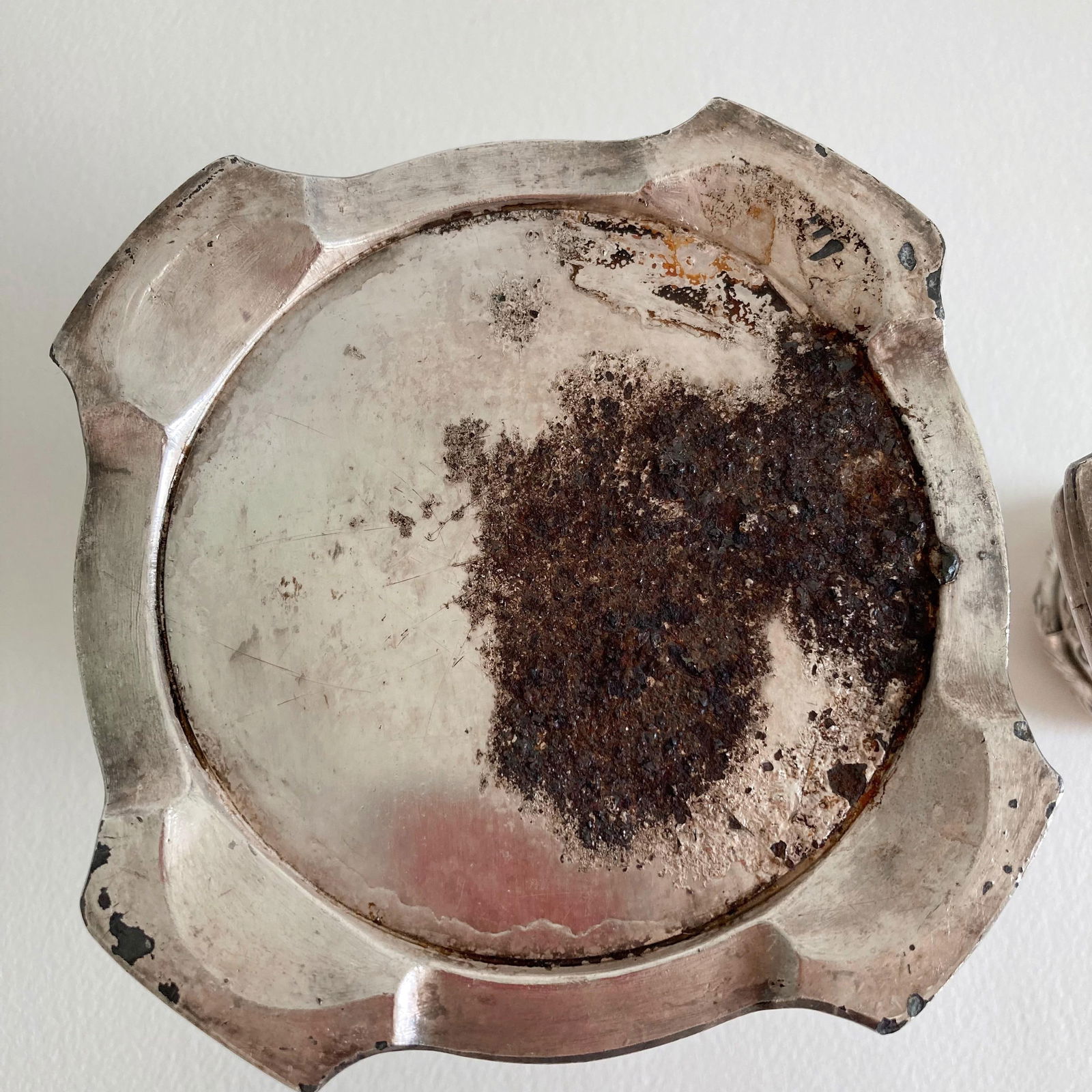 Circa 1900, Benedict Silver Plate Candlesticks, Set of 2, Edwardian Period, Floral Swag Scrollwork D - 8