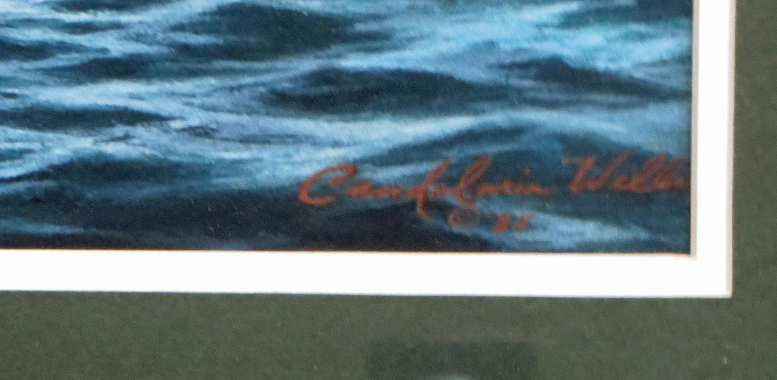 Giorgina Candelaria Wells "San Francisco Bay With Sailboat" Watercolor Painting - 3