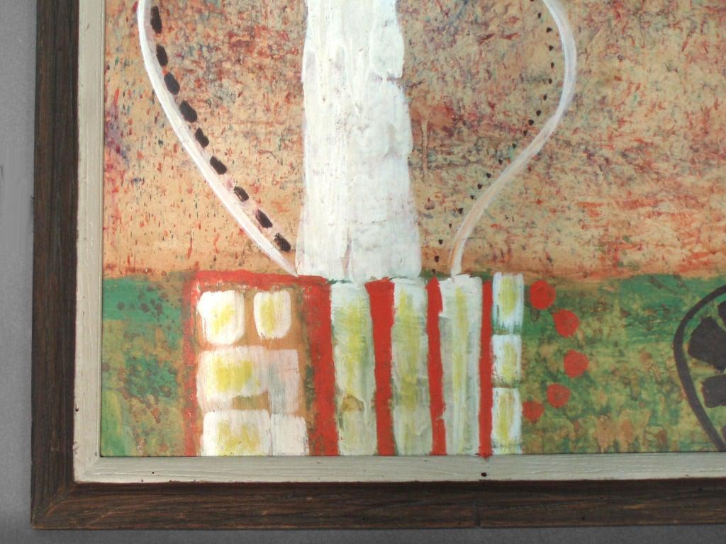 1950s Modern Oil Painting on Board "Eclipse by Candlelite" by William George Nes - 2