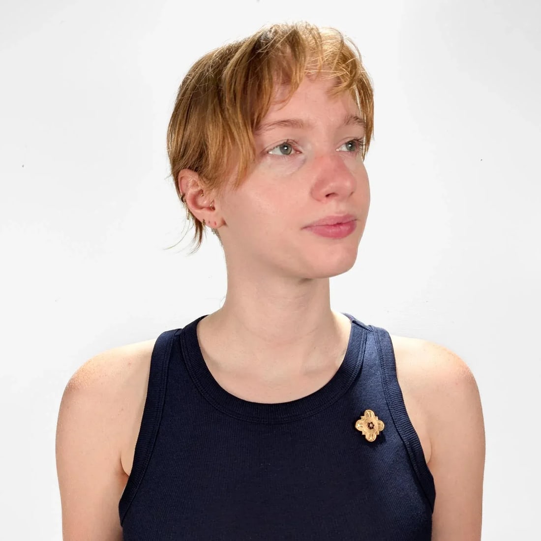 Antique Brite Cut Victorian 10k Gold, Garnet, & Pearl Brooch - 2