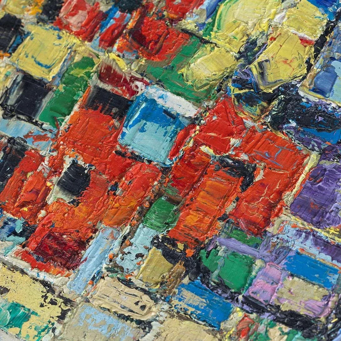 Vintage Abstract Oil Painting 1, France, Mid-20th Century - 2