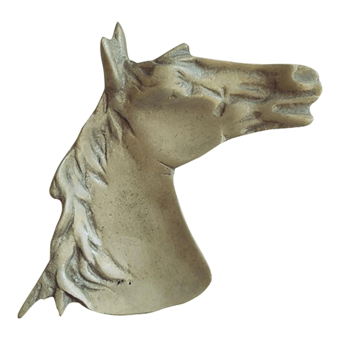 Vintage Pewter Metal Horse Head Trinket Catchall Dish Ashtray With Feet Artist Signed: Vintage Pewter Metal Horse Head Trinket Catchall Dish Ashtray W/Feet Artist Signed Detailed Design Signed Sante Mario on Back 3 Peg Feet on Bottom Size 6.5"x4.5" Small Size for entry table or dresser