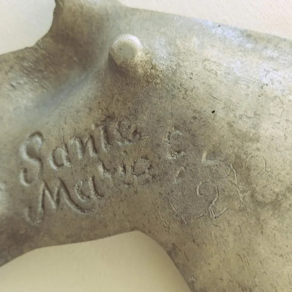 Vintage Pewter Metal Horse Head Trinket Catchall Dish Ashtray With Feet Artist Signed - 3